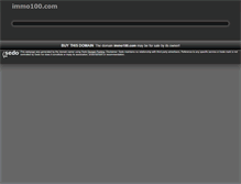 Tablet Screenshot of immo100.com